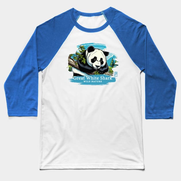 White Panda - WILD NATURE - WHITE PANDA -2 Baseball T-Shirt by ArtProjectShop